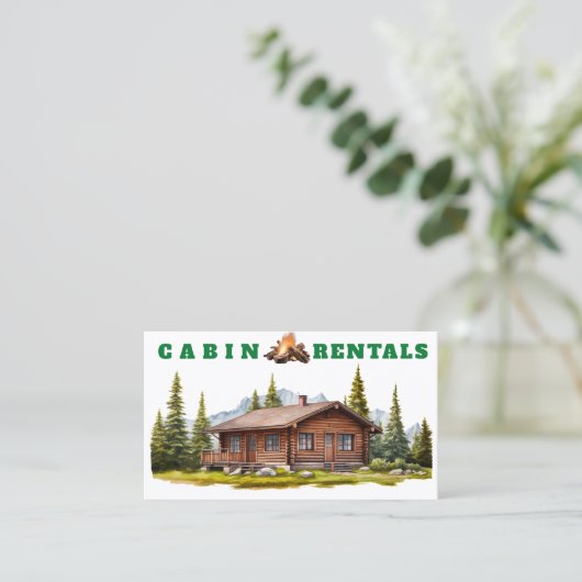 Cbin verhuur Visitekaartje (Staand voorkant)