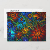 CBjork Avatar Floral Design Briefkaart (Voorkant / Achterkant)