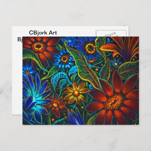 CBjork Avatar Floral Design Briefkaart (Voorkant / Achterkant)