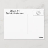 CBjork Avatar Floral Design Briefkaart (Achterkant)