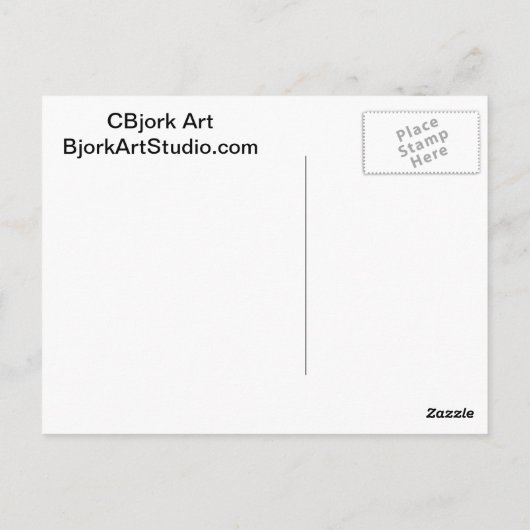 CBjork Avatar Floral Design Briefkaart (Achterkant)