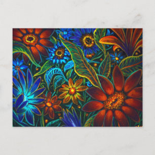 CBjork Avatar Floral Design Briefkaart