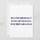 CBjork, Halloween Witch Party Uitnodigingen (Achterkant)