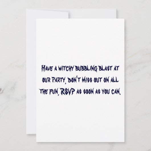 CBjork, Halloween Witch Party Uitnodigingen (Achterkant)