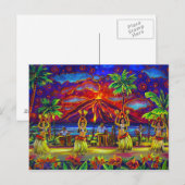 CBjork Hawaiian Luau Post Cards Briefkaart (Voorkant / Achterkant)