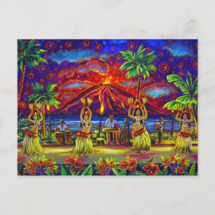 CBjork Hawaiian Luau Post Cards Briefkaart