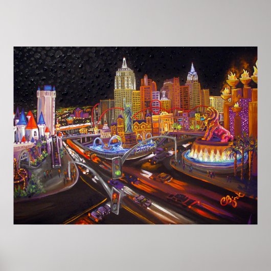 CBjork Las Vegas Art Impressionisme Poster (Voorkant)