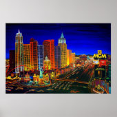 CBjork Las Vegas Cityscape Casinos Poster (Voorkant)