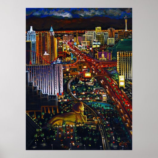 CBjork Las Vegas Cityscape Poster (Voorkant)