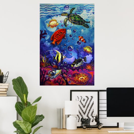 CBjork Magical Reef Poster (Thuiskantoor)