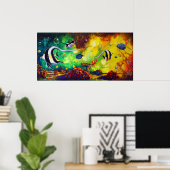 CBjork, Moorish Idol Reef Poster (Thuiskantoor)