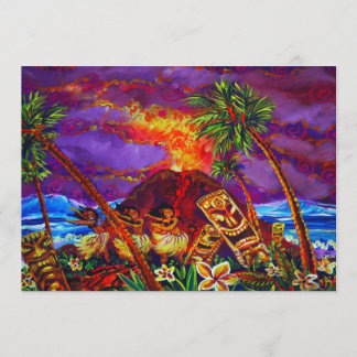 CBjork Party Invitations Happy Hula Lava Kaart