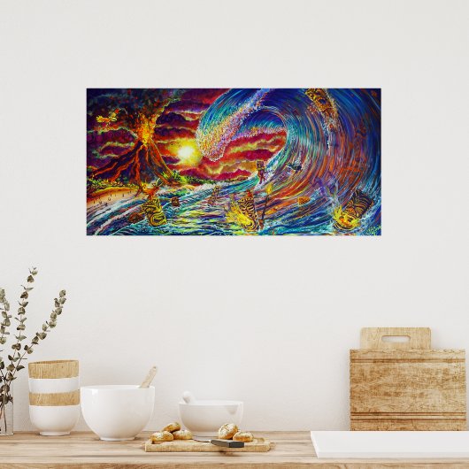 CBjork Tiki Big Wave Print (Keuken)