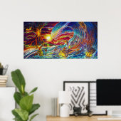 CBjork Tiki Big Wave Print (Thuiskantoor)