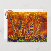 CBjork Tiki Hot Lava-douches Briefkaart (Voorkant / Achterkant)