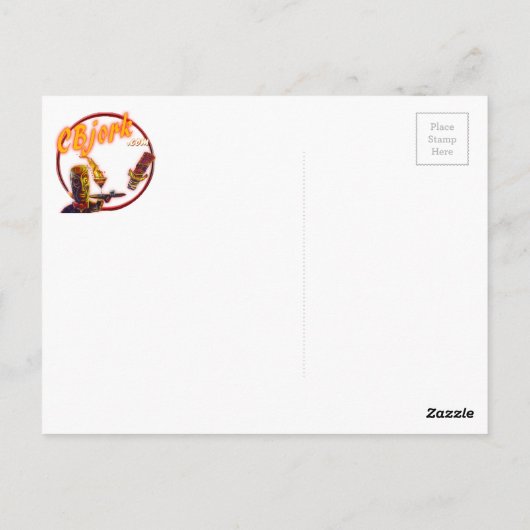 CBjork Tiki Hot Lava-douches Briefkaart (Achterkant)