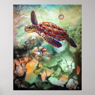 CBjork Turtle en Trigger Poster