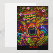 CBjork Uitnodigingen Tacky Tiki Partij (Voorkant / Achterkant)