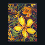 CBjork Yellow Island Plumeria Art Briefkaart<br><div class="desc">Uitzicht Originals and Limited Editions op BjorkArtStudio.com</div>