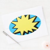 CBPG COMICBOOK POW BANG ACTION GRAPHIC SHARP OUTBU OVALE STICKER (Envelop)