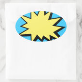 CBPG COMICBOOK POW BANG ACTION GRAPHIC SHARP OUTBU OVALE STICKER (Tas)