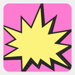 CBPG COMICBOOK POW BANG ACTION GRAPHIC SHARP OUTBU VIERKANTE STICKER