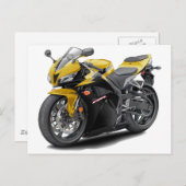 CBR 600 gele-zwarte bijt Briefkaart (Voorkant / Achterkant)