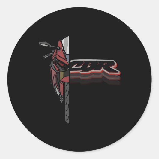 CBR Fireblade Sportbike Motorfiets Ronde Sticker (Voorkant)