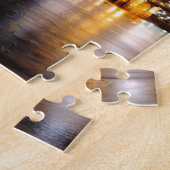 Cburn nat skyline met de maan legpuzzel (Zijkant)