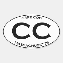 CC - Cape Cod, Massachusetts Ovale Sticker