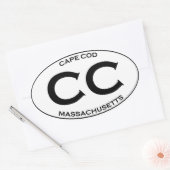 CC - Cape Cod, Massachusetts Ovale Sticker (Envelop)