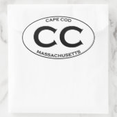 CC - Cape Cod, Massachusetts Ovale Sticker (Tas)