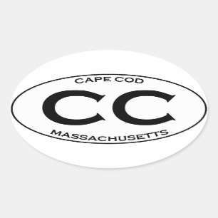 CC - Cape Cod, Massachusetts Ovale Sticker