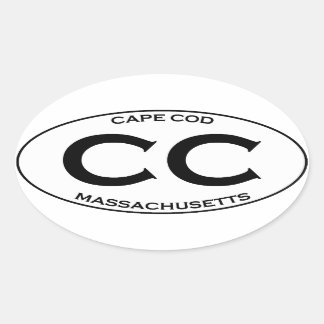 CC - Cape Cod, Massachusetts Ovale Sticker