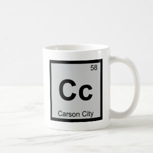 Cc - Carson City Nevada Scheikunde Periodiek Syste Koffiemok