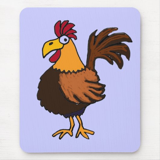 CC- Funky Rooster Mousepad Muismat (Voorkant)