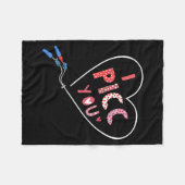 Cc Heart Valentine Vascular Access Team Cc Iv Nurs Fleece Deken (Voorkant (Horizontaal))