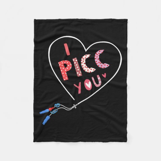 Cc Heart Valentine Vascular Access Team Cc Iv Nurs Fleece Deken (Voorkant)