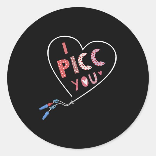 Cc Heart Valentine Vascular Access Team Cc Iv Nurs Ronde Sticker (Voorkant)