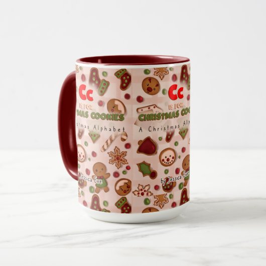 CC is voor kerstkoekjes Mok (Voorkant links)