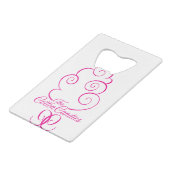 CC Logo flesopening Creditkaart Flessenopener (Achterkant Gekanteld)