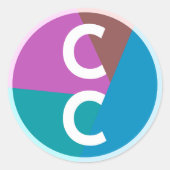 CC Logo Ronde Sticker (Voorkant)