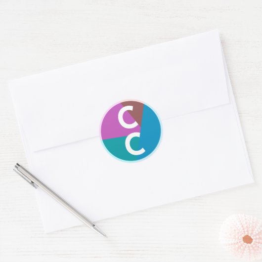 CC Logo Ronde Sticker (Envelop)
