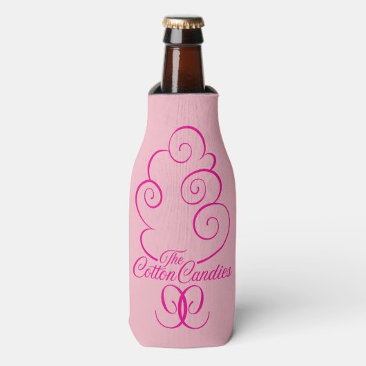 CC Logo Roze op Roze Flesjeskoeler (Fles Voorkant)