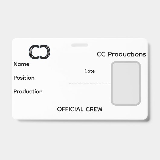 CC Productions Staf Badge (Voorzijde)
