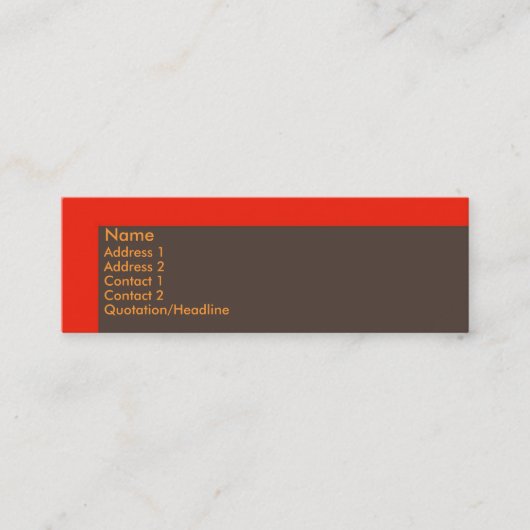 CC-profielkaart Mini Visitekaartje (Voorkant)