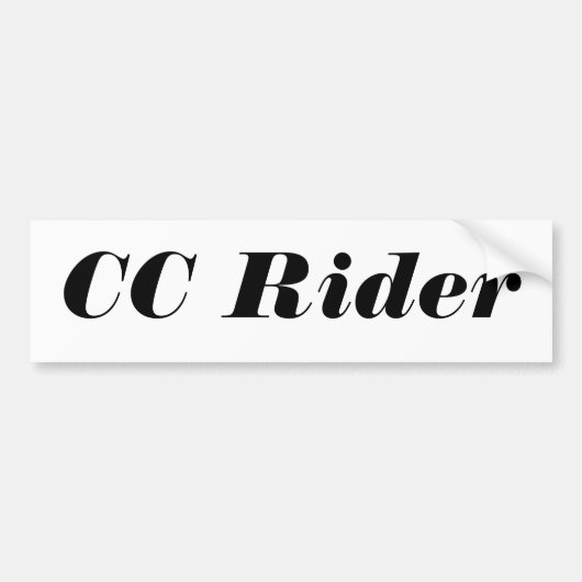 CC Rider Basic-Bumpersticker Bumpersticker (Voorkant)