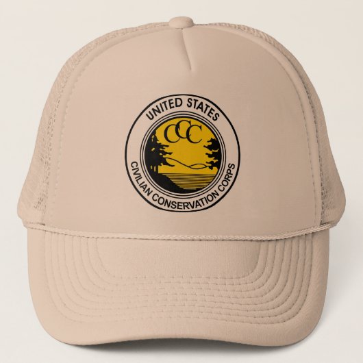 CCC Civilian Conservation Corps Trucker Pet (Voorkant)