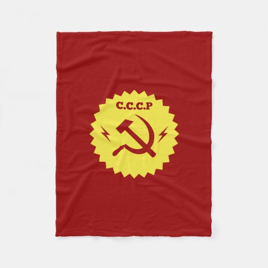 CCCP communist Badge Design Fleece Deken (Voorkant)