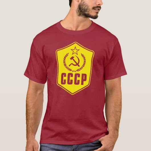 CCCP Communist Emblem Mannen Shirt (Voorkant)